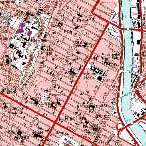 Topographic Map of Parks Council Success Garden, NY