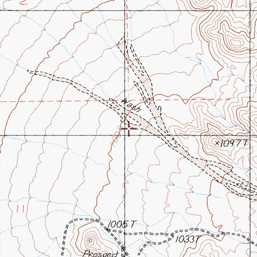 Topographic Map of Summit Wash, CA