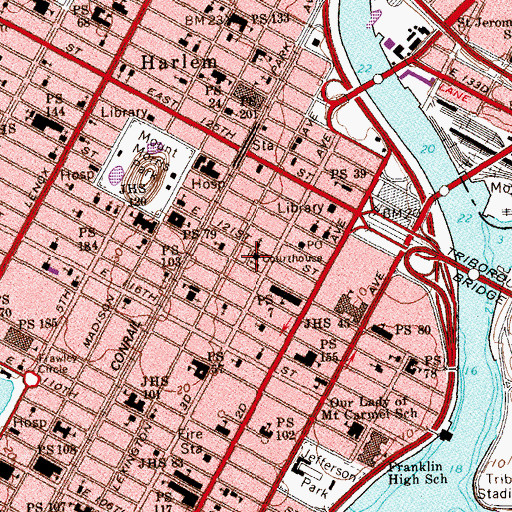 Topographic Map of Harlem Art Park, NY