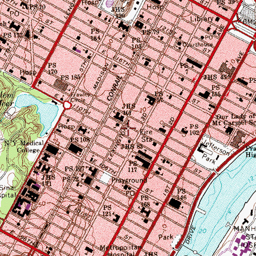 Topographic Map of Family Community Garden, NY