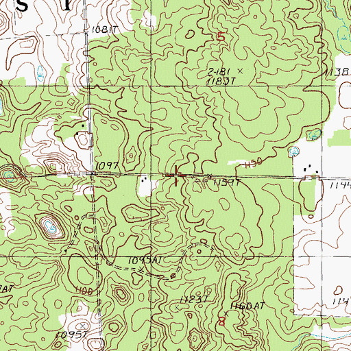 Topographic Map of Intimidator Golf Course, MI