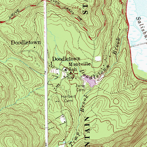 Topographic Map of Montville Community Church (historical), NY