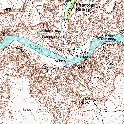 Topographic Map of Silver Bridge, AZ