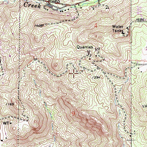 Topographic Map of Suncrest Truck Trail, CA