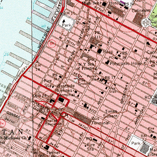 Topographic Map of May Matthews Playground, NY