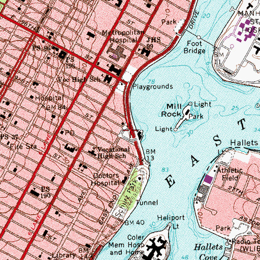 Topographic Map of Dekovats Park, NY
