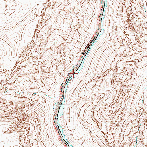 Topographic Map of Pumpkin Spring, AZ