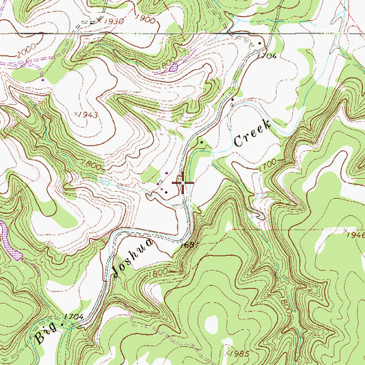 Topographic Map of Langridge Family Cemetery, TX
