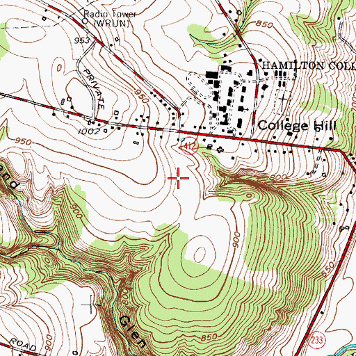 Topographic Map of Babbitt Hall, NY