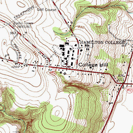 Topographic Map of Rudd Health Center, NY