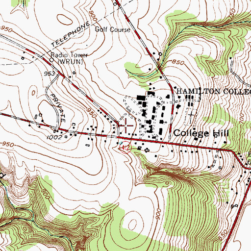 Topographic Map of Saunders House, NY
