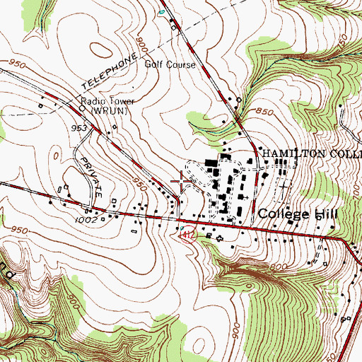 Topographic Map of Love Field, NY