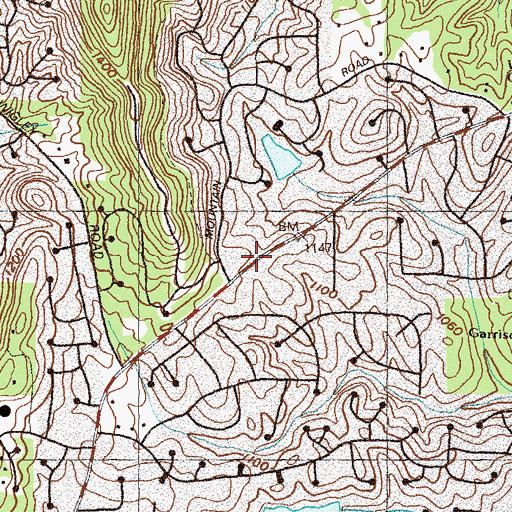 Topographic Map of Unity North Atlanta Church, GA