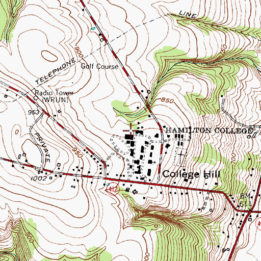 Topographic Map of Margaret Bundy Scott Field House, NY