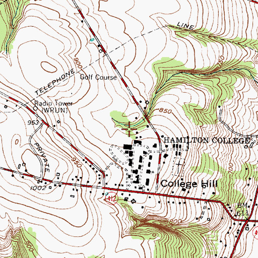 Topographic Map of Little Squash Center, NY
