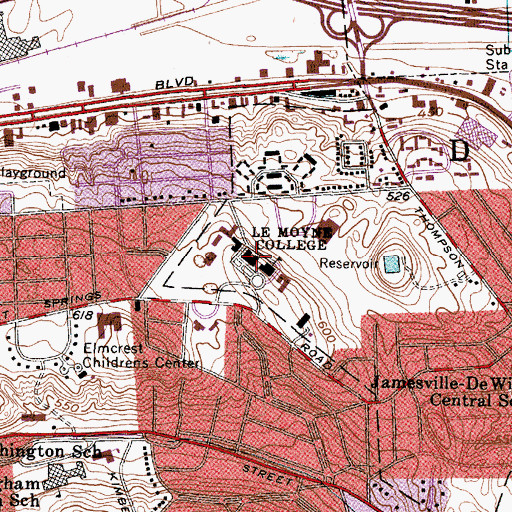 Topographic Map of Coyne Science Center, NY