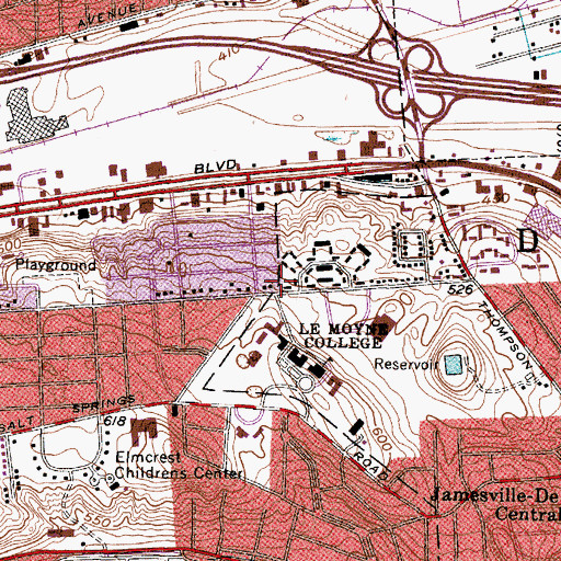 Topographic Map of Romero Hall, NY