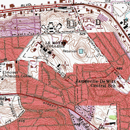 Topographic Map of Jogues House, NY