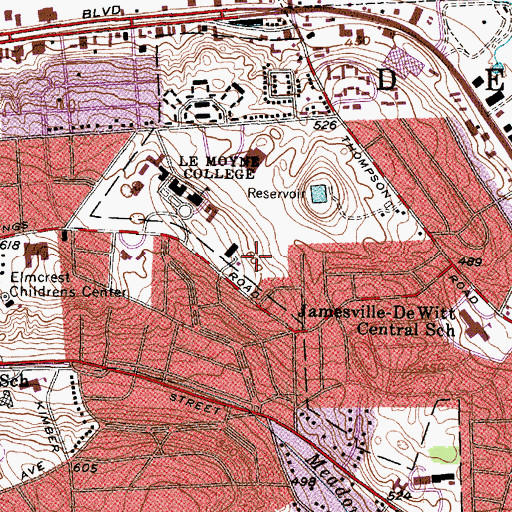 Topographic Map of Garnier House, NY