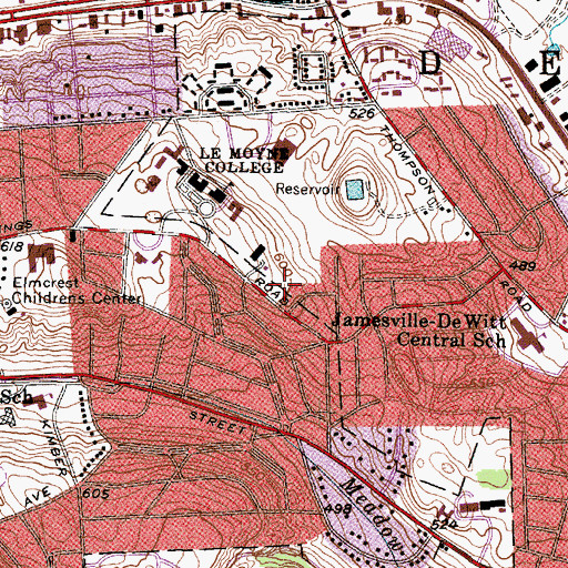 Topographic Map of Brebeuf House, NY