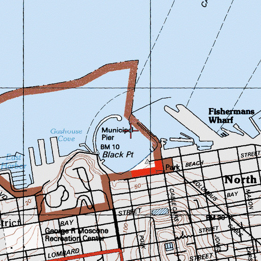 Topographic Map of BALCLUTHA, CA
