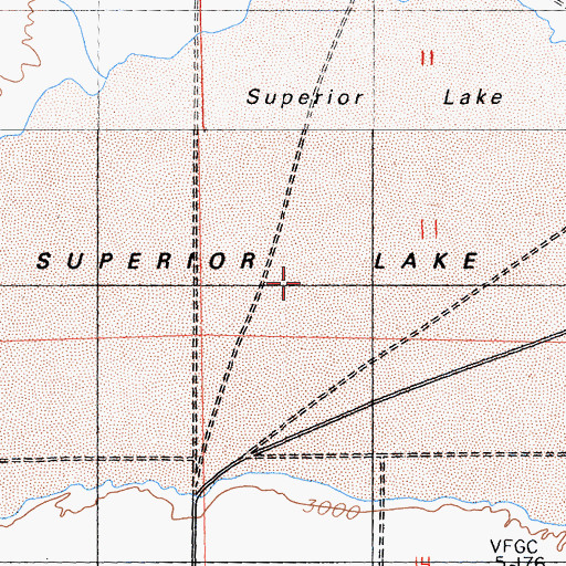 Topographic Map of Superior Lake, CA