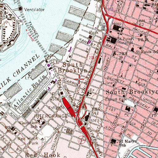 Topographic Map of Happy Hour Theatre (historical), NY