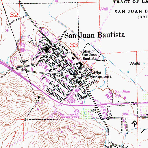 Topographic Map of Jose Castro House, CA