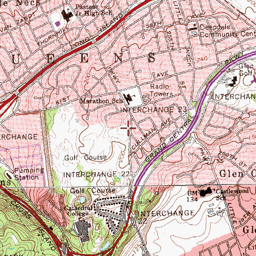 Topographic Map of North Hill Golf Club (historical), NY