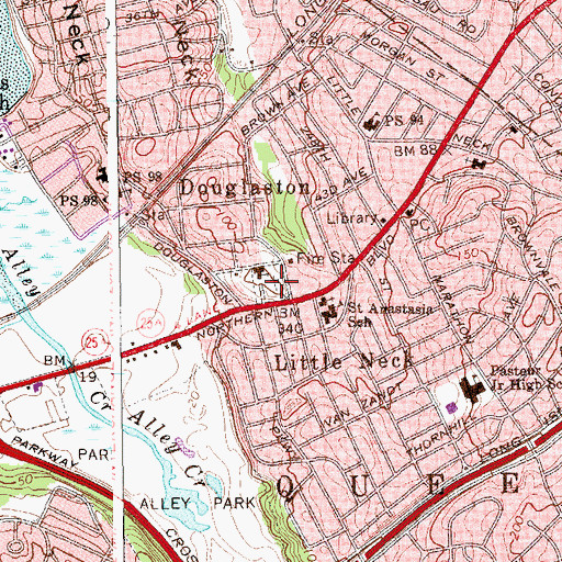 Topographic Map of Zion Episcopal Cemetery, NY