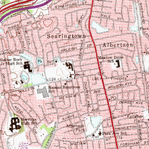 Topographic Map of Methodist Cemetery, NY