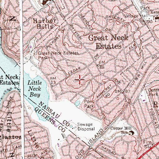 Topographic Map of Sound Shore Golf Club (historical), NY