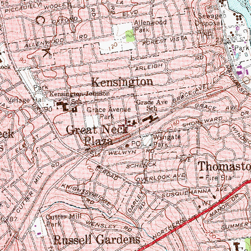 Topographic Map of Saint Pauls Church (historical), NY