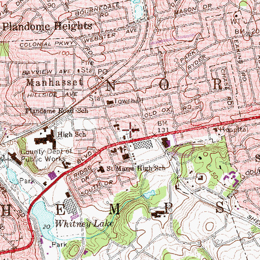 Topographic Map of Christ Church Cemetery, NY