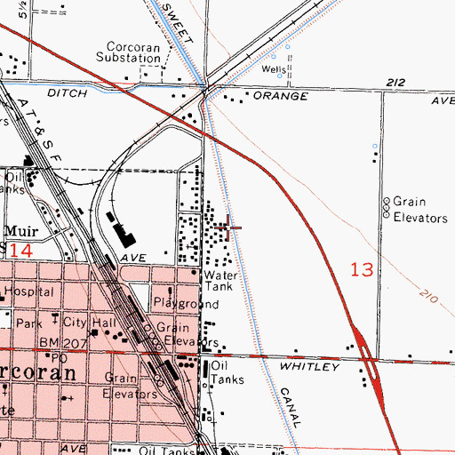 Topographic Map of Sweet Canal, CA