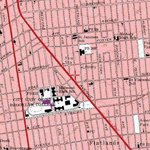 Topographic Map of Glenwood Theater (historical), NY