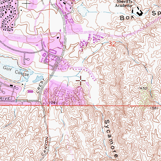 Topographic Map of Sycamore Canyon, CA