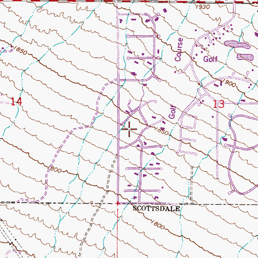 Topographic Map of Pinnacle Peak Estates II, AZ
