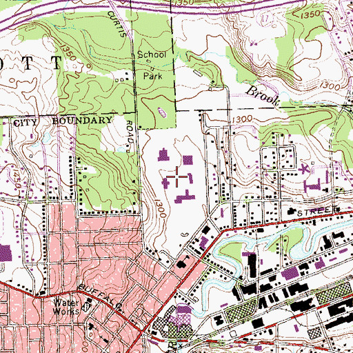 Topographic Map of Jamestown Campus Jamestown Community College, NY