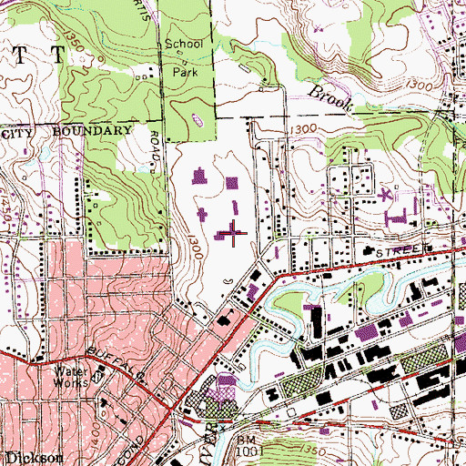 Topographic Map of Hamilton Collegiate Center, NY