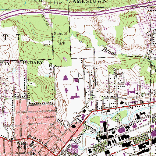 Topographic Map of Katharine Jackson Carnahan Center, NY