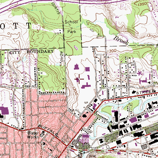 Topographic Map of Hultquist Library, NY