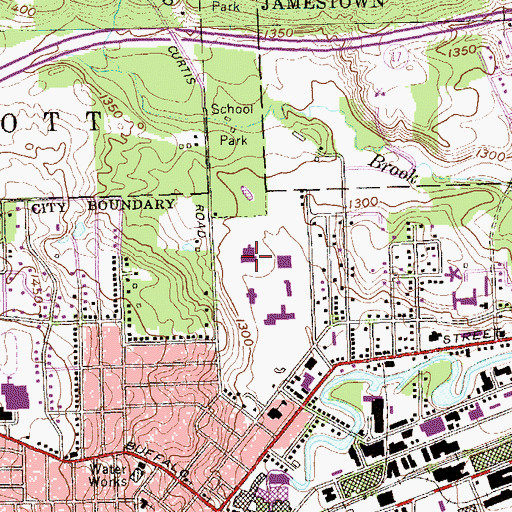 Topographic Map of Physical Education Complex, NY