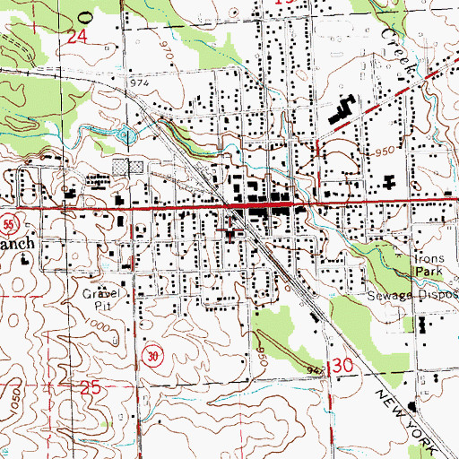 Topographic Map of Ogemaw County Historical Museum, MI