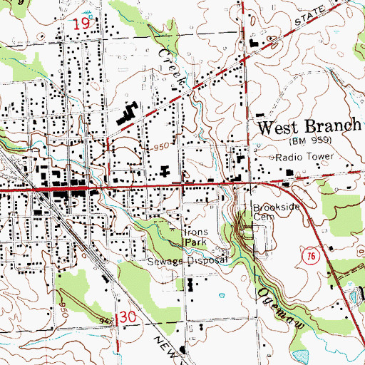 Topographic Map of Primary Care Practice Clinic, MI