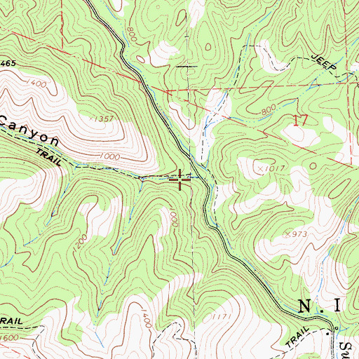Topographic Map of Sycamore Canyon, CA