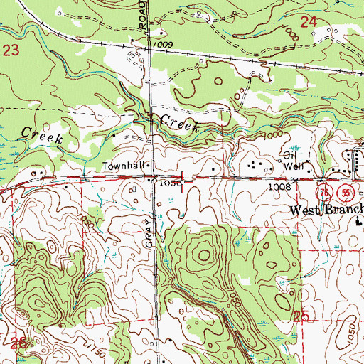 Topographic Map of Free Methodist Church, MI