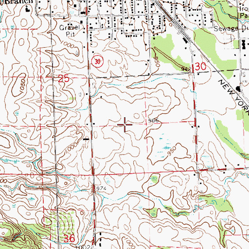 Topographic Map of West Branch Assembly Church, MI