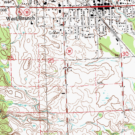 Topographic Map of Court Street Clinic, MI