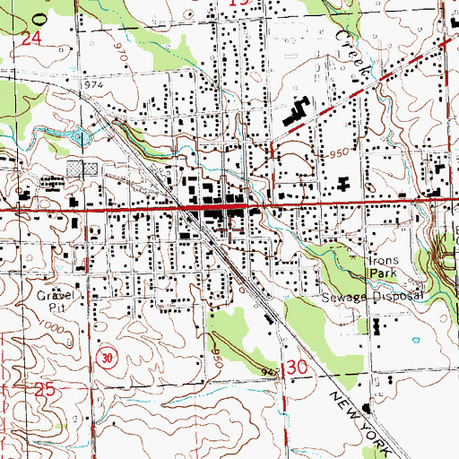 Topographic Map of West Branch Post Office, MI